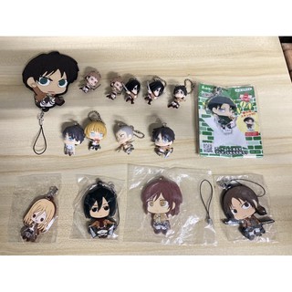 Attack on titan ring key , rubber strap พวงกุญแจและแสตปยาง