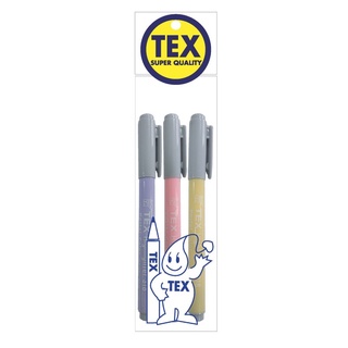 TEX 318 ปากกาไฮไลท์สีพาสเทลสวยหวาน แพ็ค 3 ด้าม คละสี