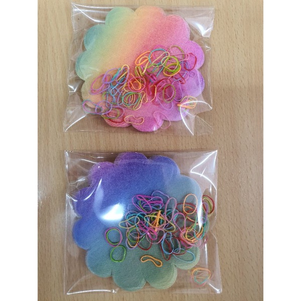 กระดาษสาห่อเหรียญลายสีรุ้งโค้งใหญ่มีขนาด50แผ่นและ100แผ่นพร้อมยางและชุดทดลองพับให้เลือก - รูปที่ 2