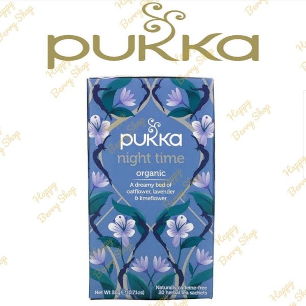 ชานอนหลับดี 😴 PUKKA Night Time Organic ชาอังกฤษออร์แกนิคเพื่อสุขภาพ🇬🇧 แบบกล่อง 20 ซอง