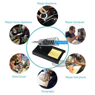 หัวแร้งบัดกรี 15 ชิ้น 60W ปรับอุณหภูมิได้ จอแอลซีดีหัวแร้งไฟฟ้า electric soldering iron ปั๊มเครื่องมือเชื่อม