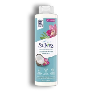 St. Ives Hydrating Body Wash Coconut Water &amp; Orchid Made with 100% Natural Extracts 650 ml.