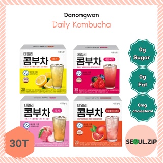 [Danongwon] Kombucha Power 30T ชาดีท็อกซ์ ชากระชับสัดส่วน รสมะนาว พีช เซเว่นเบอร์รี่ โมโร่ รสส้ม