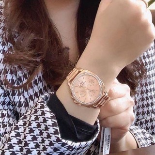 🎀 (สด-ผ่อน) นาฬิกา สี rosegold 14503131 Coach Womens Mini Boyfriend Rose Gold Tone Stainless Glitz Watch ขนาด 40 มิล