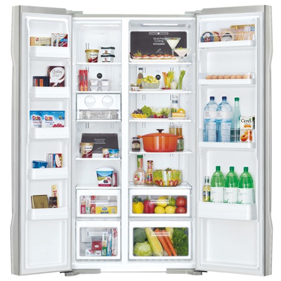 ตู้เย็น SIDE BY SIDE HITACHI R-S600P2TH GS 22Q กระจกเงิน