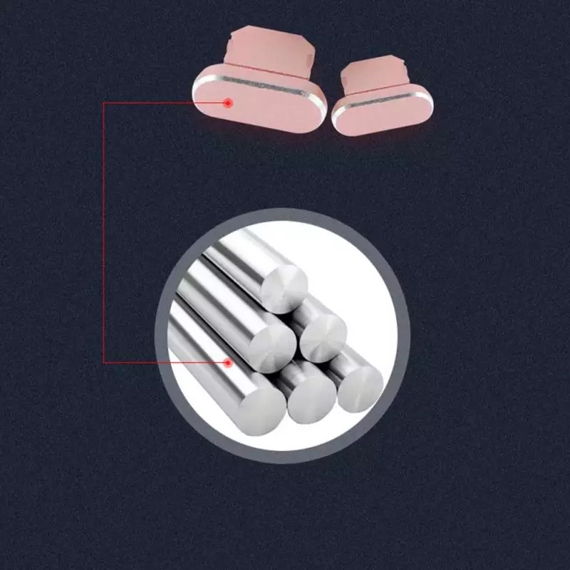 จุกกันฝุ่นพอร์ตชาร์จ LN (ไลนิ่ง) อะลูมิเนียม จุกเสียบปลั๊กกันฝุ่นไอโฟน ที่ชาร์จโทรศัพท์มือถือ - รูปที่ 4