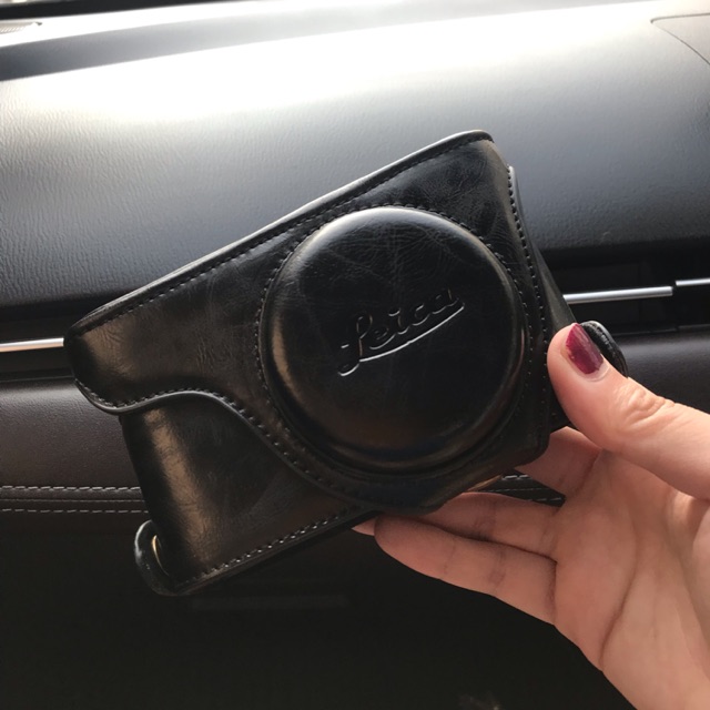 Black PU leather camera เคสกล้อง for leica1