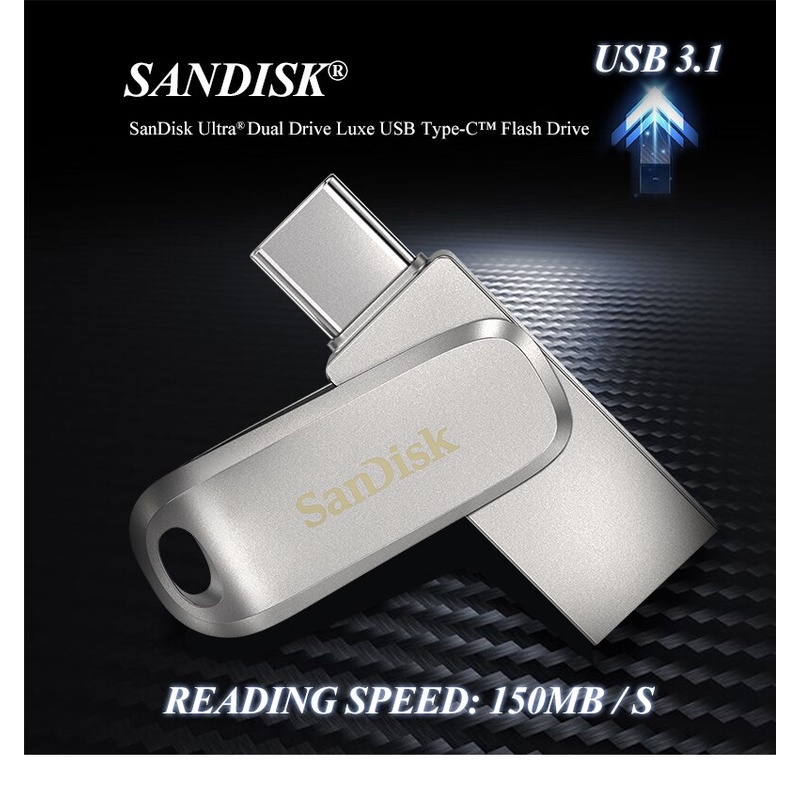 Type C Flash Drive, 2 in 1 OTG USB C+ USB 3.0 Dual Drive Waterproof