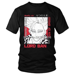 เสื้อยืดแขนสั้น ผ้าฝ้าย พิมพ์ลายอนิเมะ Ban Lord Nanatsu No Zai เหมาะกับของขวัญ สไตล์สตรีท สําหรับผู้ชาย