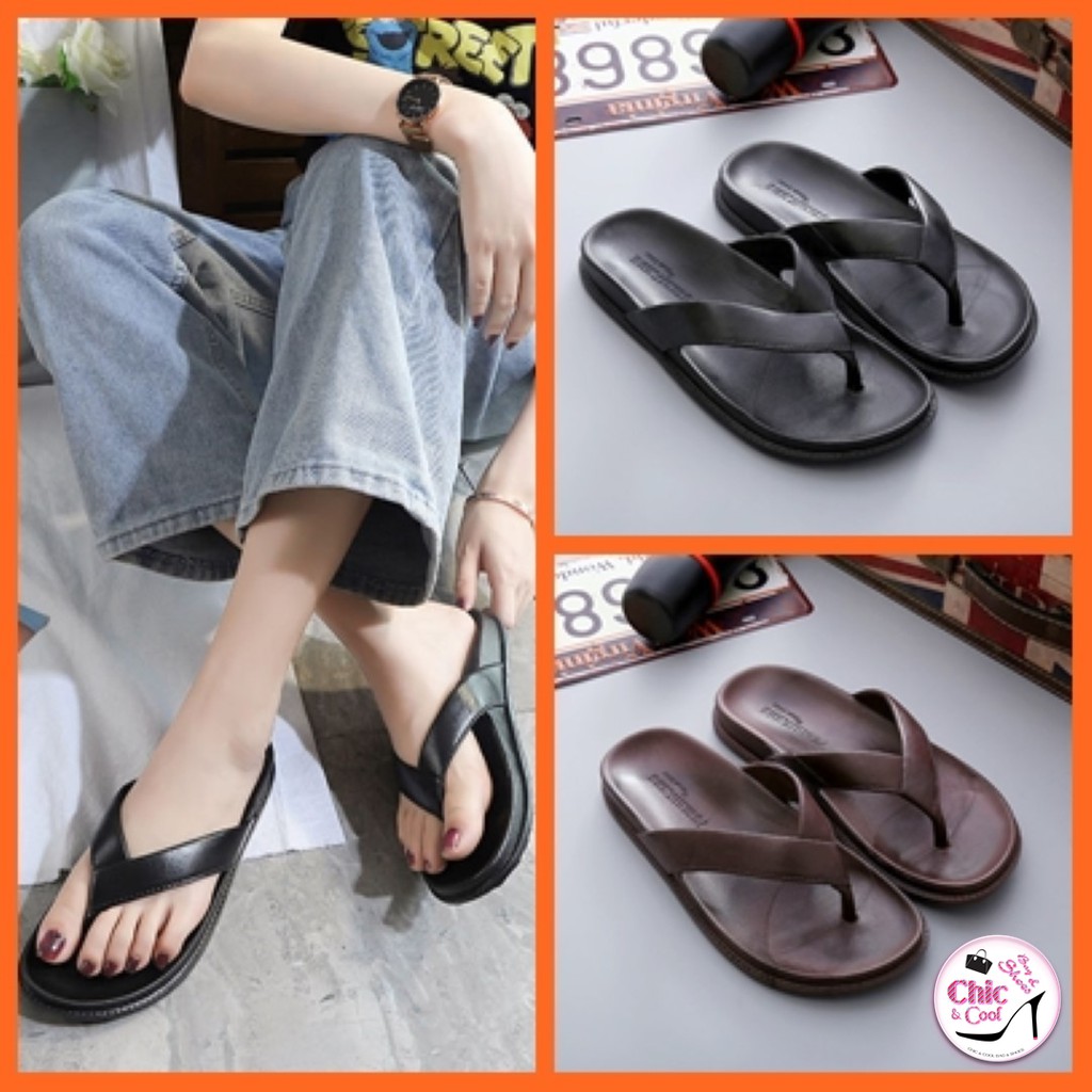 &  รองเท้าแตะแบบหนีบ เท่ๆ รองเท้ายางนิ่ม นุ่ม เบา ใส่สบาย เบอร์ 36-40 มี 2 สี