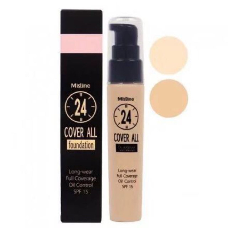 💥 Mistine 24 Coverall Foundation รองพื้น มิสทีนแท้‼️หมดอายุปี2026กับ2027ค่ะ