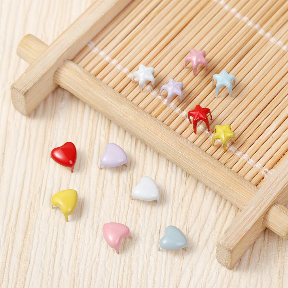 HANWA 20 ชิ้น Love ปุ่มหัวเข็มขัด Mini สีสัน Star หัวเข็มขัดอุปกรณ์เย็บผ้า - รูปที่ 7