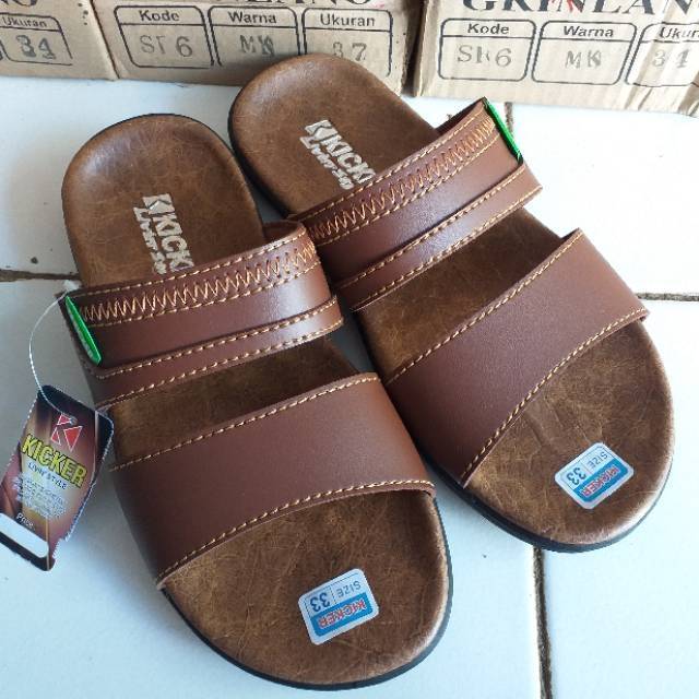 KICKERS SLOP SANDALS CHILDRENS KICKERS รองเท้าแตะ KICKERS DISTRO KICKERS SANDALS รองเท้าแตะลําลอง