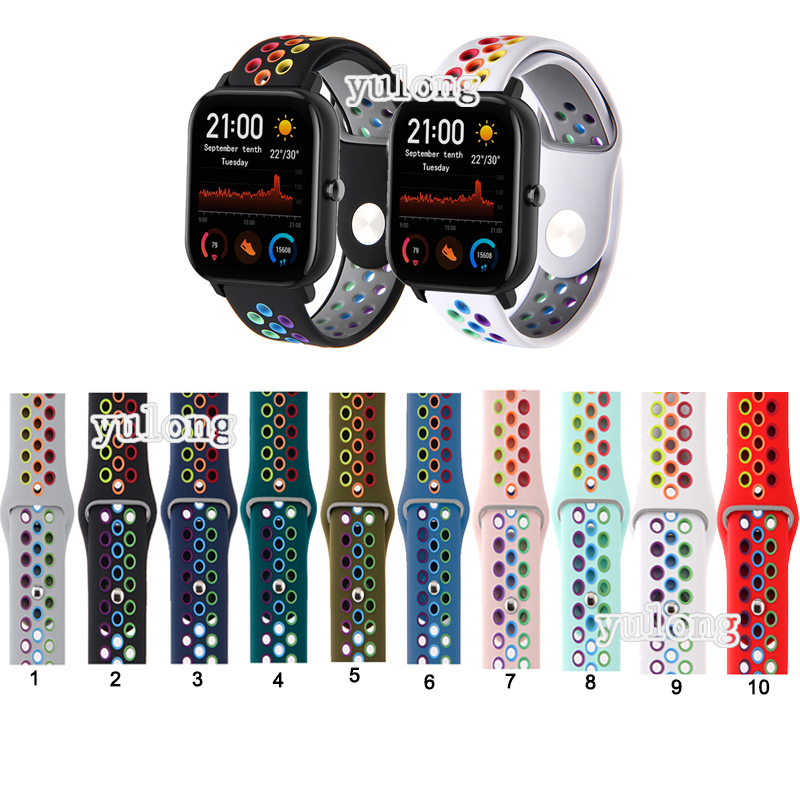 สายนาฬิกาข้อมือซิลิโคน 20 มม. สําหรับ Huami Amazfit GTS2 GTS4 mini GTS3 GTS2e neo GTS 2 3 4 2e neo
