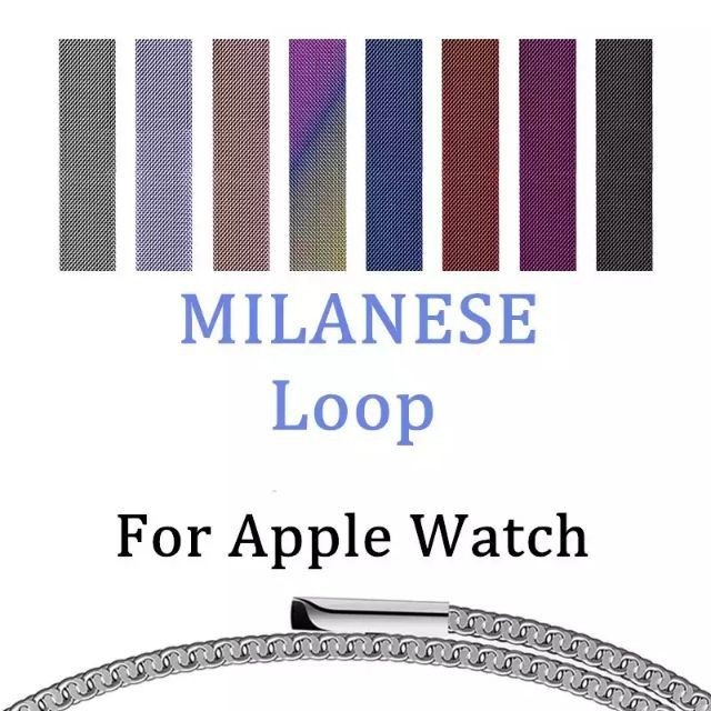 MK สายนาฬิกา Apple Watch band 38  / 40 / 42 / 44 mm Milanese loop for apple watch Series 1 2 3 4 band stainless steel st