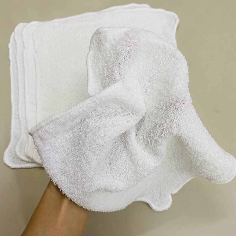 ผ้าหนูหนูเช็ดมือ เช็ดหน้า ขนาดสีเหลี่ยม 12x12 นิ้ว( ยกโหล 12 ผืน) - รูปที่ 3