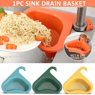 Kitchen Triangular Sink Drain Filter Basket Shelf Storage Rack Sponge Holder