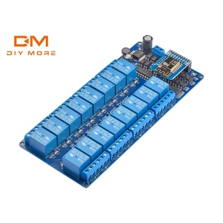 Diymore โมดูลรีเลย์ Wifi 5V 12V 16ch ESP8266WIFI