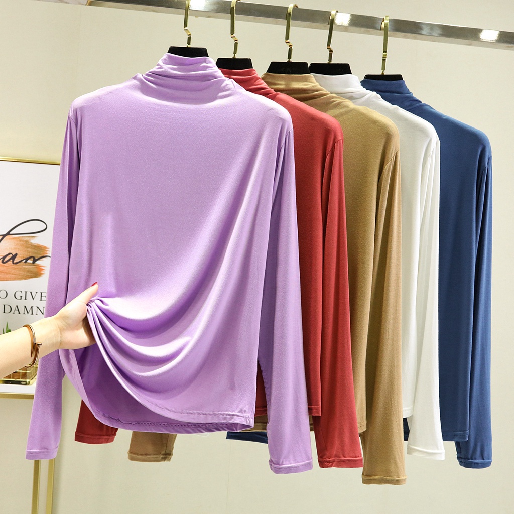 พร้อมส่ง เสื้อยืดลําลอง ผ้าฝ้าย แขนยาว คอวี ทรงหลวม สําหรับสตรี ไซซ์ M-2XL