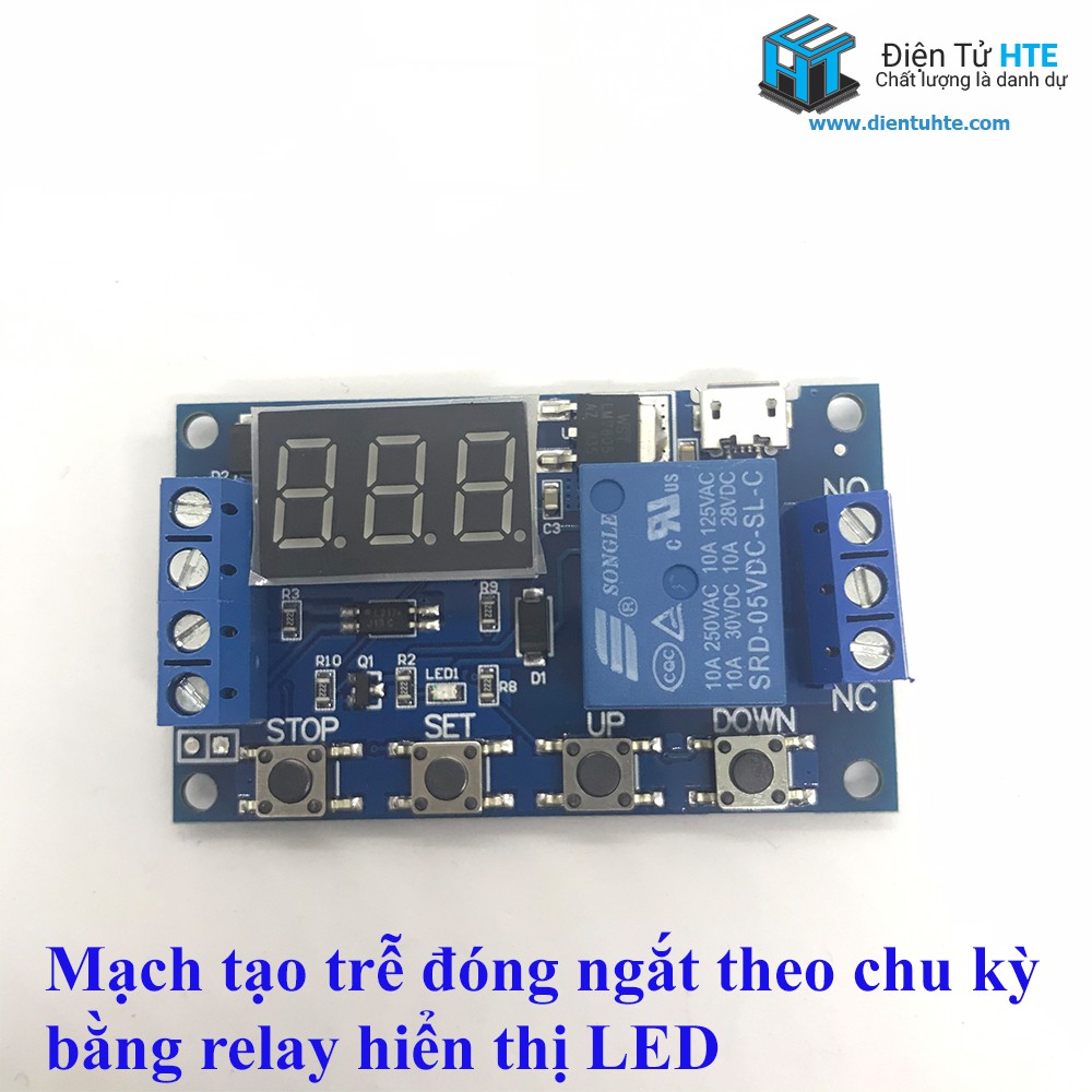 รีเลย์จอแสดงผล LED วงจรหน่วงเวลา Cyclic XY-J02 JZ-801 [HTE Quy Nhon CN2]