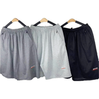 กางเกงขาสั้นลำลองผู้ชายไซส์ใหญ่กระเป๋าซิปทั้ง 2 ข้างลายปักเหมาะสำหรับคนอ้วน รอบเอว 46-56 นิ้วค่ะ