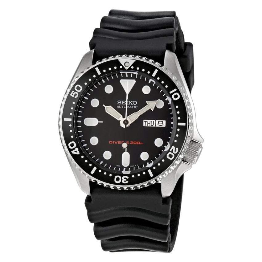 SEIKO Automatic Diver's 200 m. Watch ขอบ Pepsi ดำ รุ่น SKX007K - สีดำ