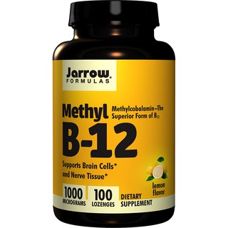 Jarrow Formulas, Methyl B-12, Lemon Flavor, 1000 mcg, 100 Lozenges