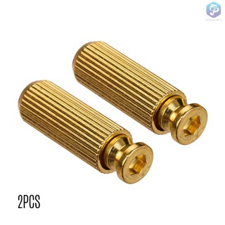 ♪【ready stock】♩♩2PCS Metal Electric Guitar Tremolo Bridge Studs Anchors Screws Diameter 8MM Accessories Replacements Golden