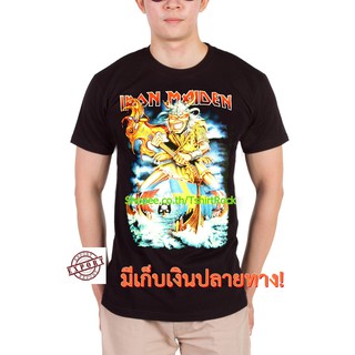 เสื้อยืดเด็กผช - เสื้อยืดวินเทจ Iron Maiden Band เสื้อแฟชั่นเสื้อผ้าวิ่งเสื้อเชิ้ต RCM1233S-5XL