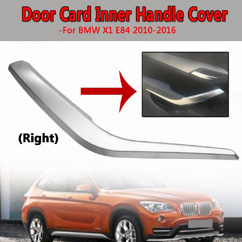 Left Inner Door Handle Pull Panel Trim Silver Plate Fit for BMW X1 E84 2010-2016