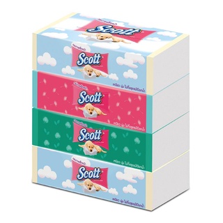 กระดาษชำระ SOFEBOX สก๊อตต์ Non-Series  120แผ่น แพ็ค 4 ห่อ กระดาษทิชชู Toilet paper SOFEBOX Scott Non-Series 120 sheets,