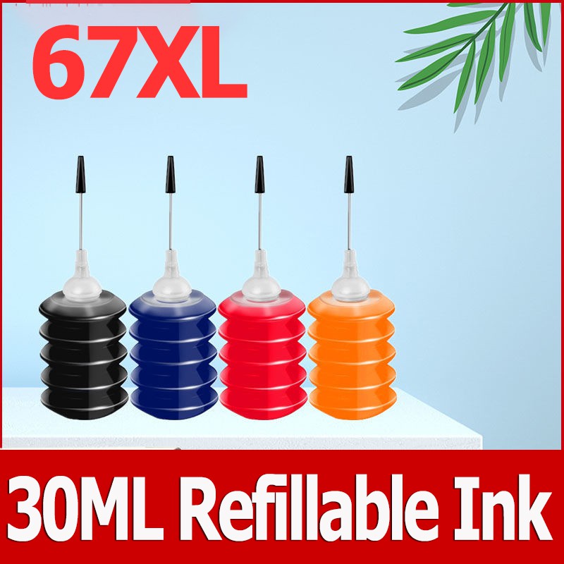 HP 67 หมึก HP 67XL หมึก HP67XL 30ml หมึกเติมหมึกเติมสำหรับ 1255 2332 2732 2752 2755 4140 4152 4155 4
