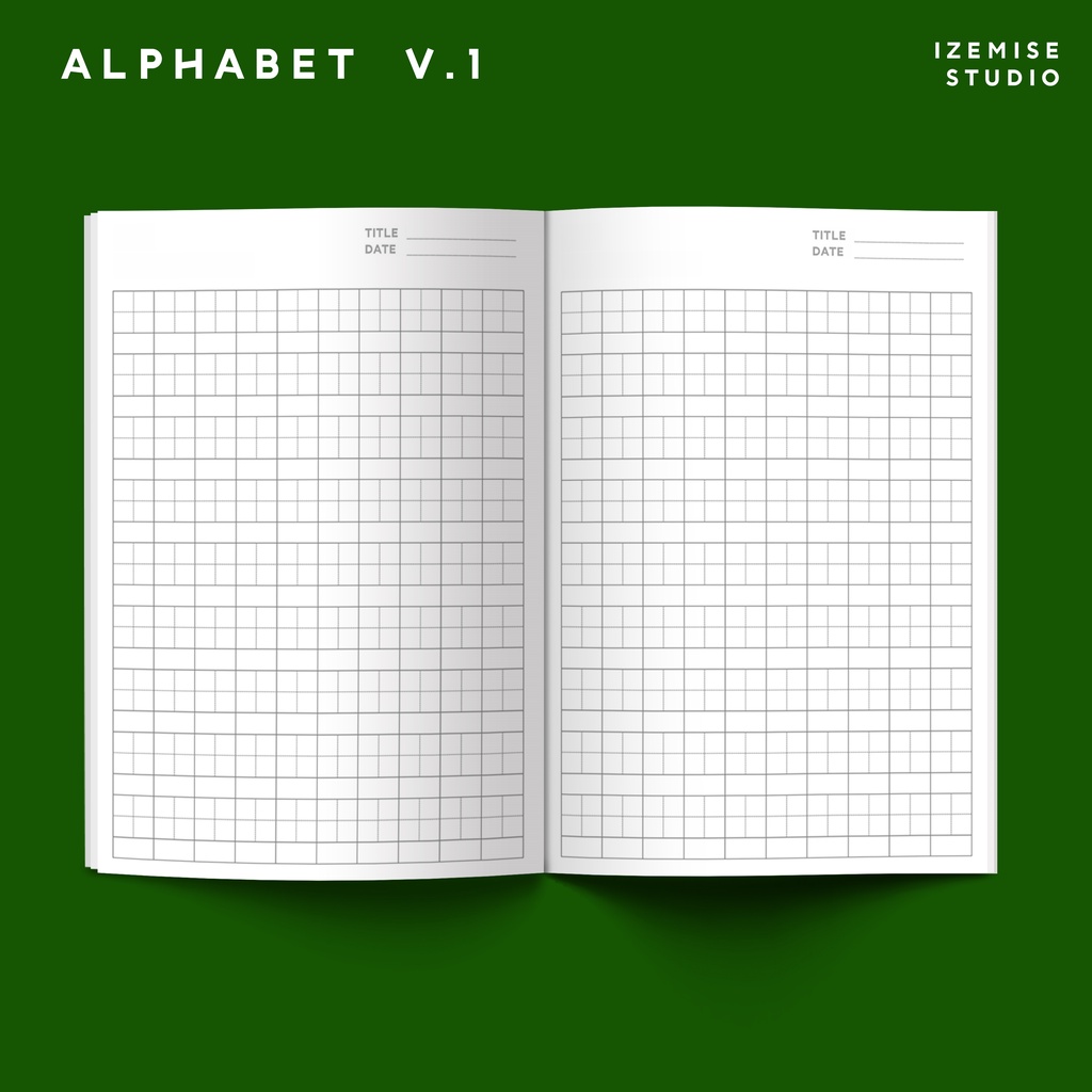 ALPHABET V.1 - สมุดคัดตัวอักษร ภาษาจีน ญีปุ่น เกาหลี