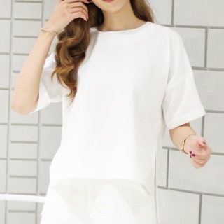 MYLAR - basic top สี white