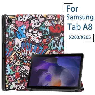 เคสแท็บเล็ต แบบแม่เหล็ก บางพิเศษ สําหรับ Samsung Tab A8 2021 10.5 นิ้ว SM-X200 205