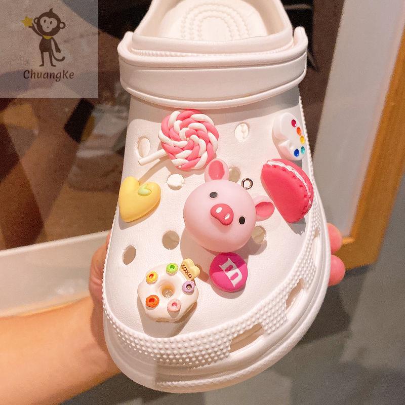 🔥DIY ที่ติดรองเท้า crocs สไตล์น่ารัก ตัวการ์ตูนติดรองเท้า ตกแต่งสวยงาม รูปแบบการ์ตูน ตัวติดรองเท้าหัวโต