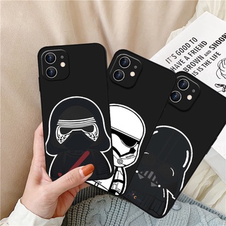 เคสโทรศัพท์มือถือ TPU นิ่ม เนื้อแมตต์ ลาย Star Wars สีดํา สําหรับ iPhone 14 13 12 11 Pro Promax 14Plus mini X XS XR XSMAX 6 6s 5 5S 6plus 6splus 7 8 SE2020 7plus 8Plus