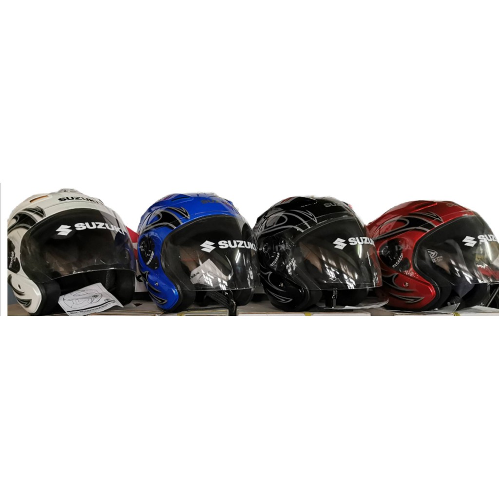 หมวกกันน๊อค Suzuki แบบเต็มใบไม่คลุมคางของแท้