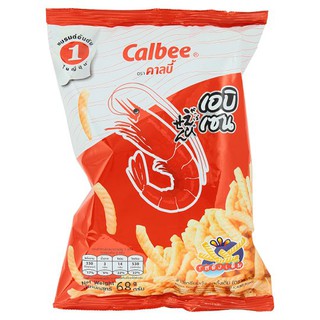 🔥The Best!! คาลบี้ ข้าวเกรียบกุ้ง รสดั้งเดิม 68กรัม Calbee Shrimp Cracker Original Flavor 68 g.