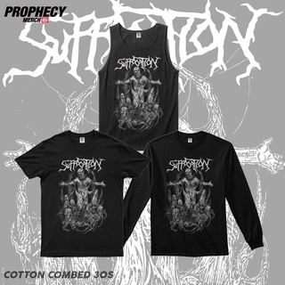 เสื้อยืด พิมพ์ลาย MUSIC BAND SUFFOCATION BAND สําหรับผู้ชาย