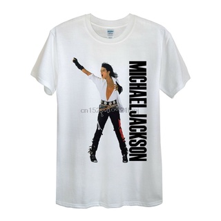 เสื้อยืดผ้าฝ้ายCOTTON เสื้อยืด ผ้าฝ้าย 100% พิมพ์ลาย Michael Jackson King Of Pop Bad Beat It Thriller สําหรับผู้ชาย และผ