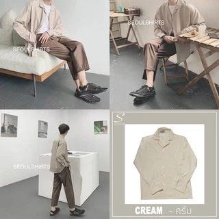 [ส่งทันที กทม.1 วัน] S1: เสื้อเชิ้ตเกาหลี แขนยาว สีพื้น มีไซซ์ M L XL XXL ชาย/หญิงใส่ได้ มี 22 สี