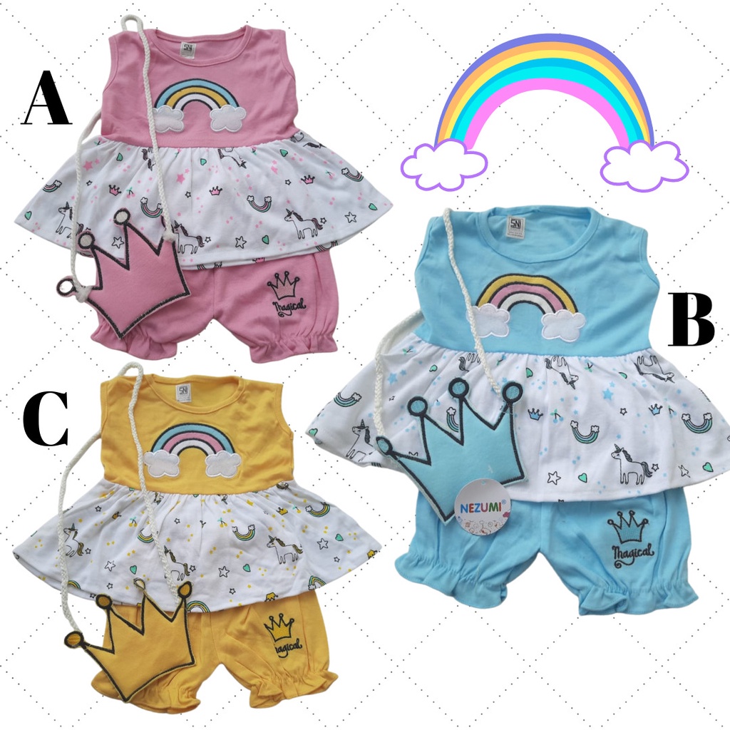 Rainbow ชุดเด็กผู้หญิงแฟชั่นเด็กทารกขายดี N477 Nezumi GK
