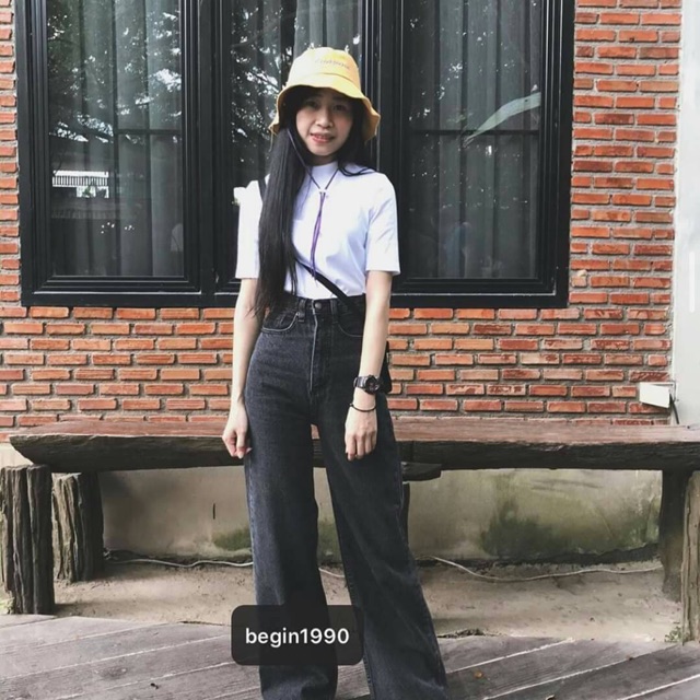 ส่งต่อกางเกงยีนส์สีดำเบรน begin1990 สินค้าใหม่นะคะเพื่อนฝากขาย ไซด์ xl