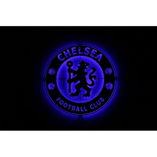 ป้ายฉลุเหล็กไฟออกหลัง เชลซี Chelsea 60x60cm