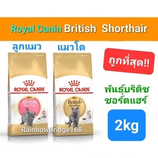 Royal Canin British Shorthair Kitten 2kg โรยัลคานิน ลูกแมวบริติช / British Shorthair Adult 2kg แมวโต ถุง 2 กก.