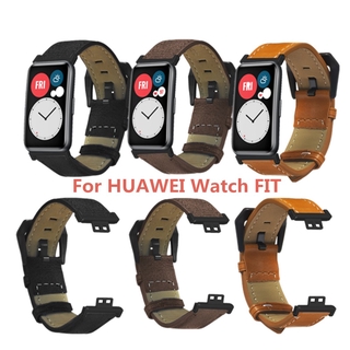 สายนาฬิกาข้อมือหนังสําหรับ Huawei Watch Fit