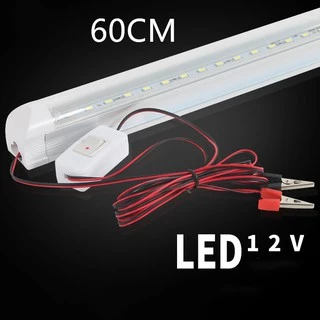 LED 12V มีสวิตช์เปิดปิด LED T8 12V DC ขนาด 20W 120CM/10W 60CM/5W 30CM.สายยาว2เมตร