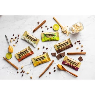 Fruit bound bar [กล่อง8ชิ้น] ขนมอร่อยปราศจากน้ำตาล, 40กรัม,สำหรับผู้รักสุขภาพ 8 รสชาติ
