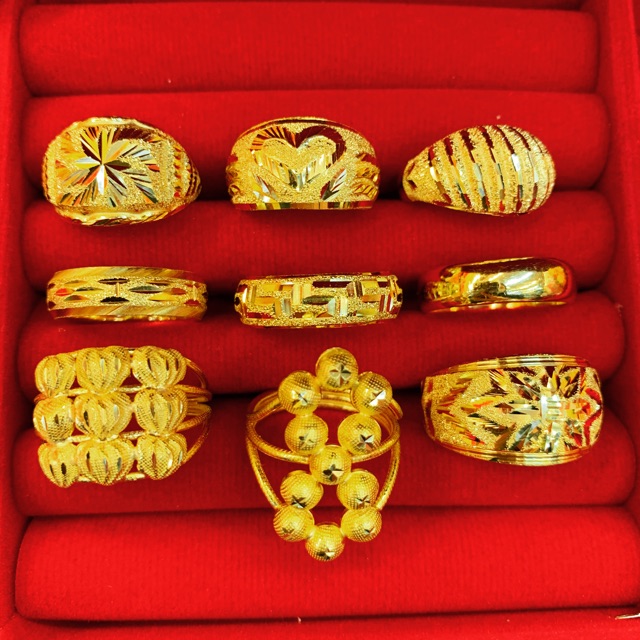 แหวนทอง1สลึงคละแบบYonghenggold ทองแท้96.5% มีใบรับประกัน ทักแชทเลือกลายได้ค่ะ